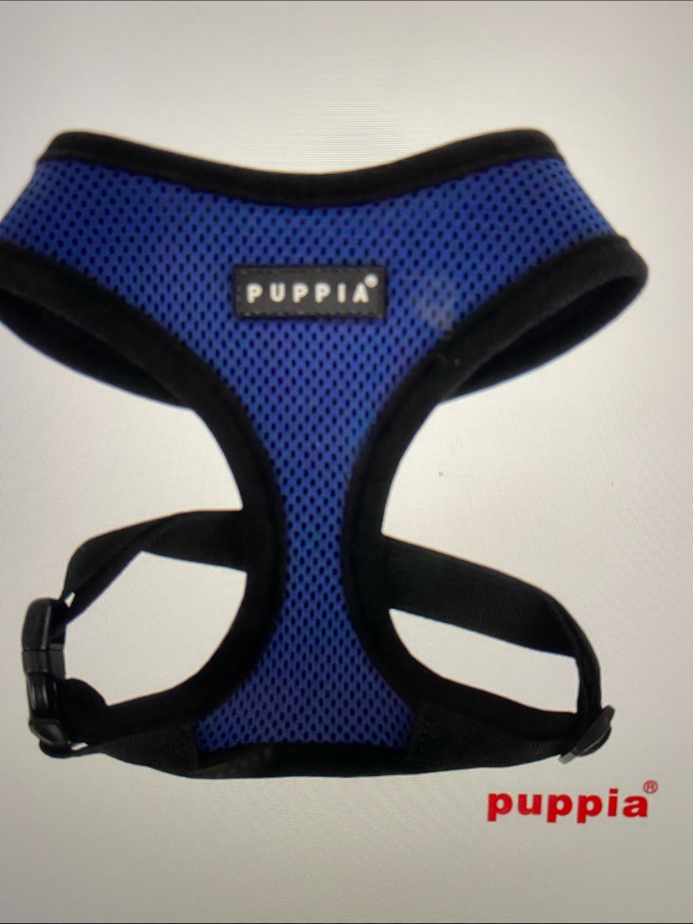 Puppia Blue Black Logo Soft Harness for Doggie 🐶